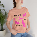 Paws Over People Tee — Pink Cats & Dogs Graphic T-Shirt