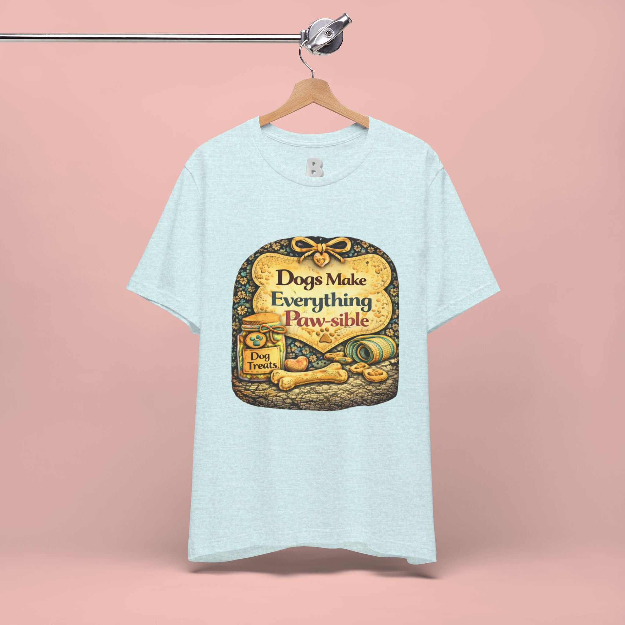 Dog Lover T‑Shirt – "Dogs Make Everything Paw‑sible" Vintage Pet Rescue Tee