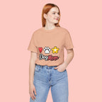 Dog Mom T-Shirt – Heart, Paw & Flower Graphic Tee