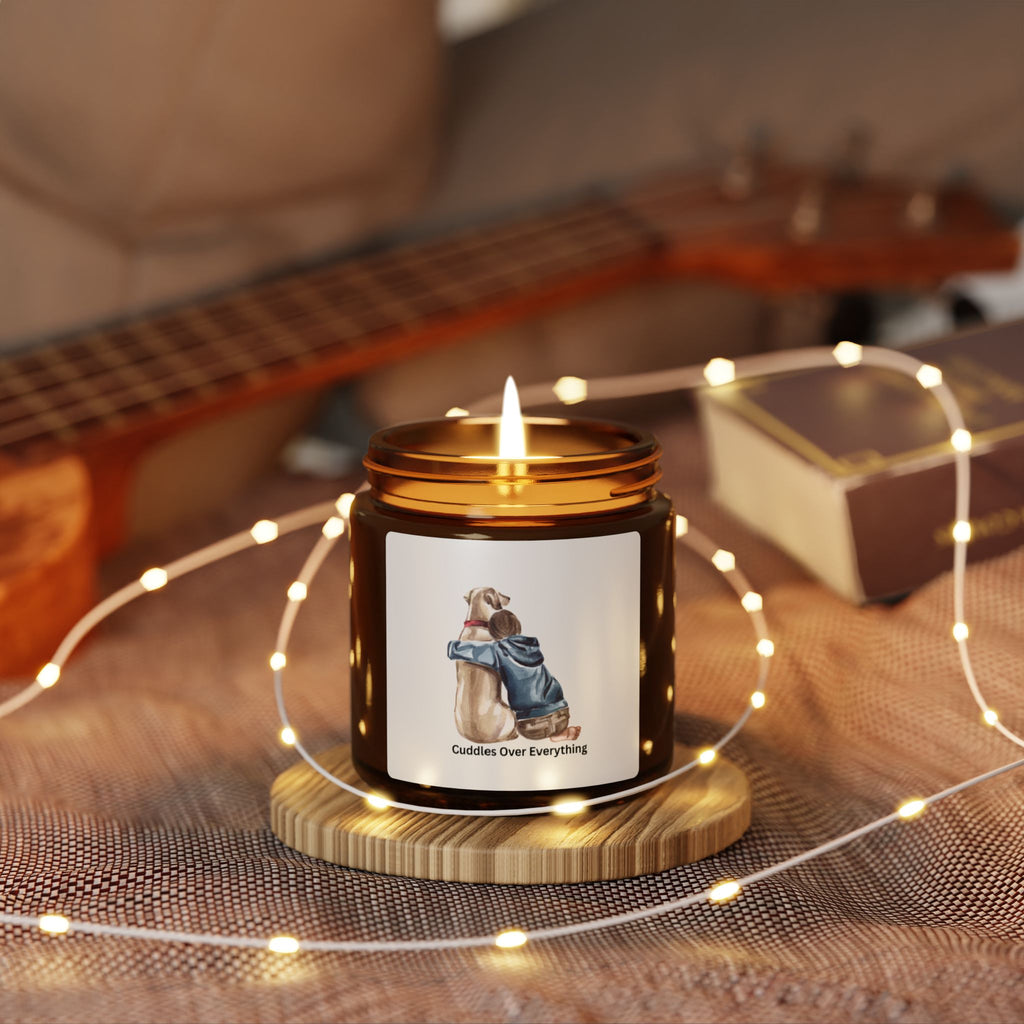 Soy Candle — 'Cuddles Over Everything' Amber Jar (Multiple Sizes)