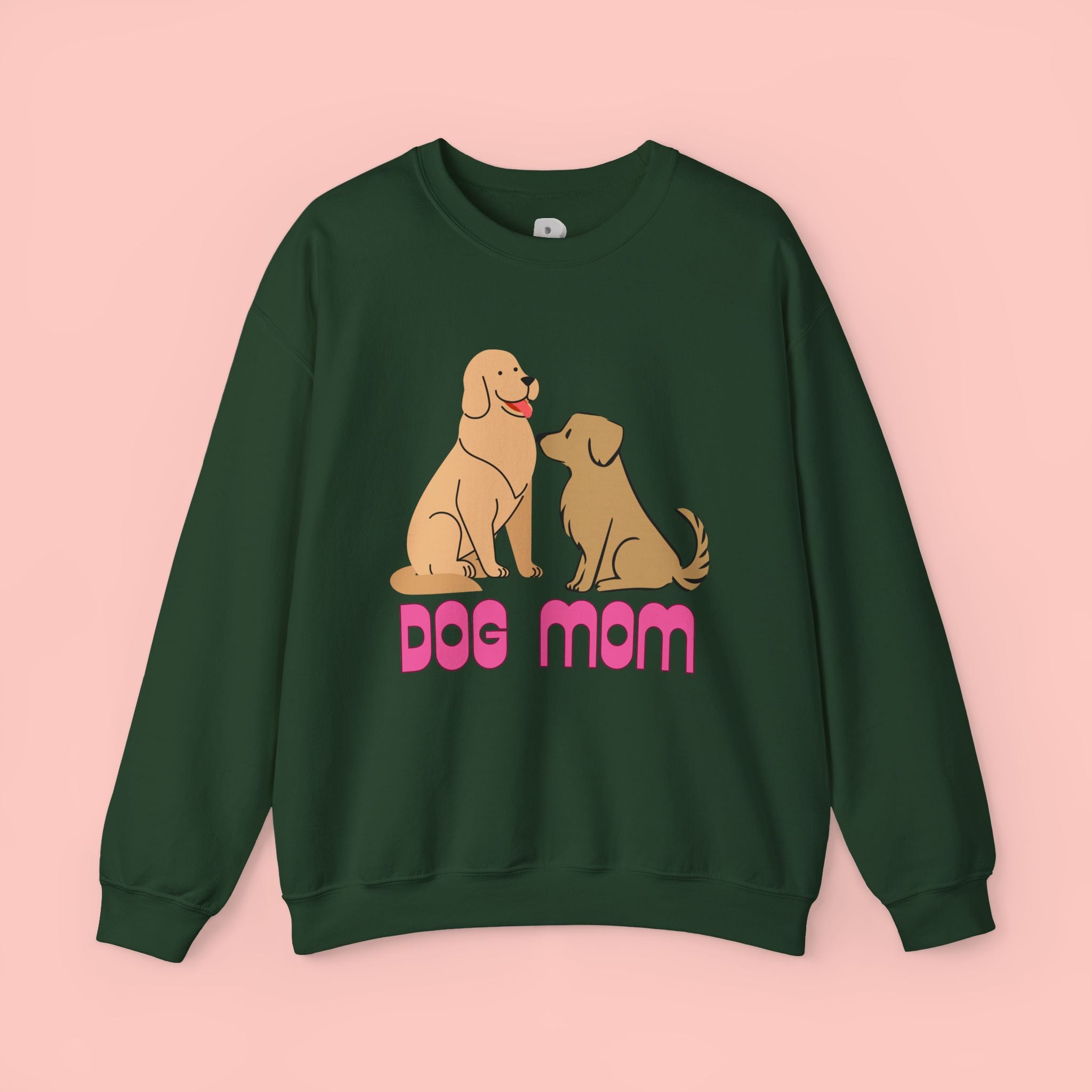 Dog Mom Sweatshirt — Cute Cartoon Dogs "Dog Mom" Crewneck
