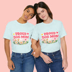 Proud Dog Mom Tee – Floral Retro Heart Design