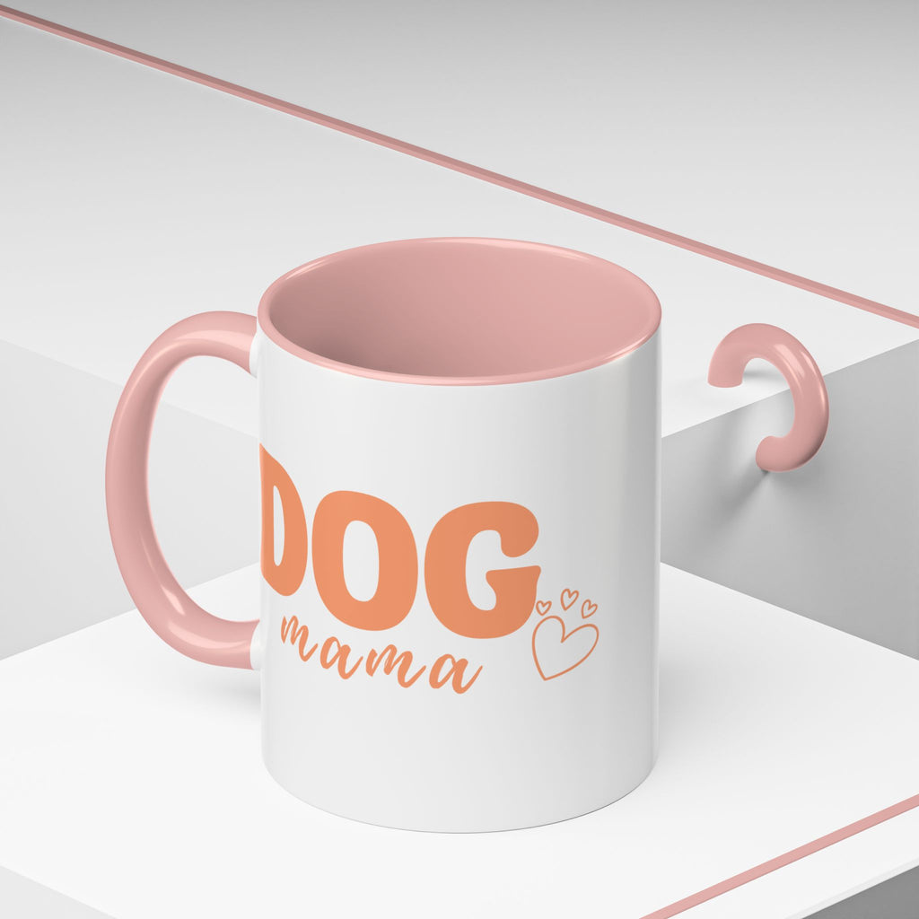 Dog Mama Coffee Mug — Cute Heart Accent Ceramic Mug (11/15 oz)