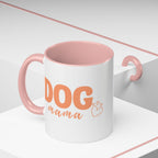 Dog Mama Coffee Mug — Cute Heart Accent Ceramic Mug (11/15 oz)