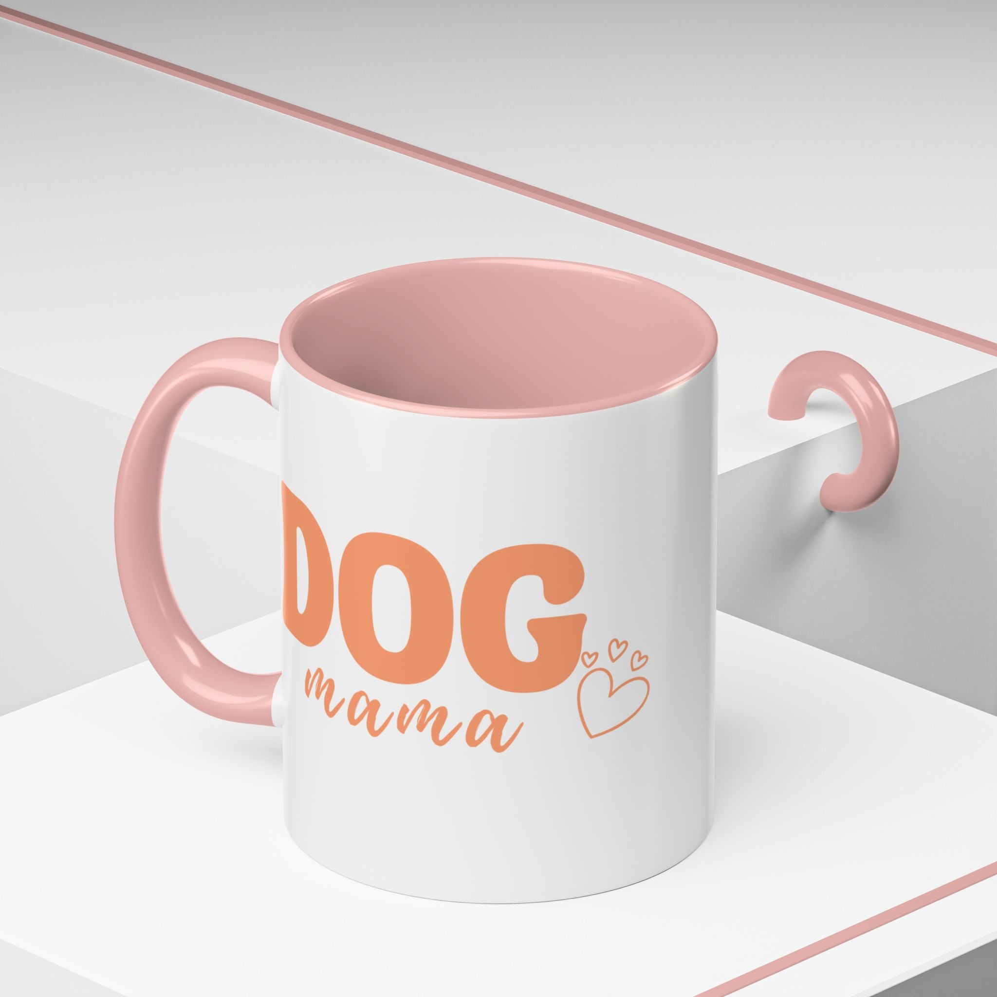 Dog Mama Coffee Mug — Cute Heart Accent Ceramic Mug (11/15 oz)
