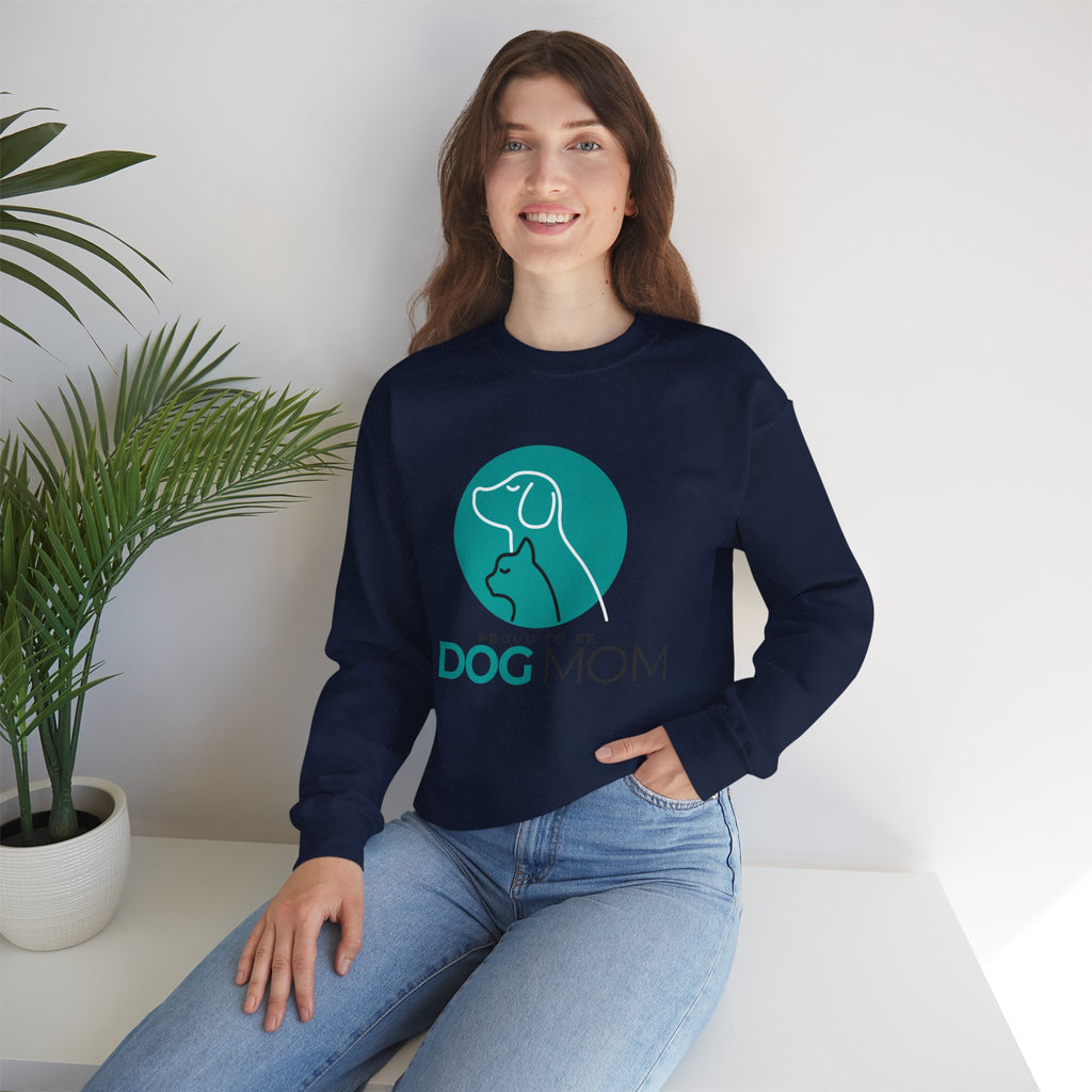 Dog Mom Crewneck Sweatshirt – Proud To Be Dog Mom Graphic Pullover