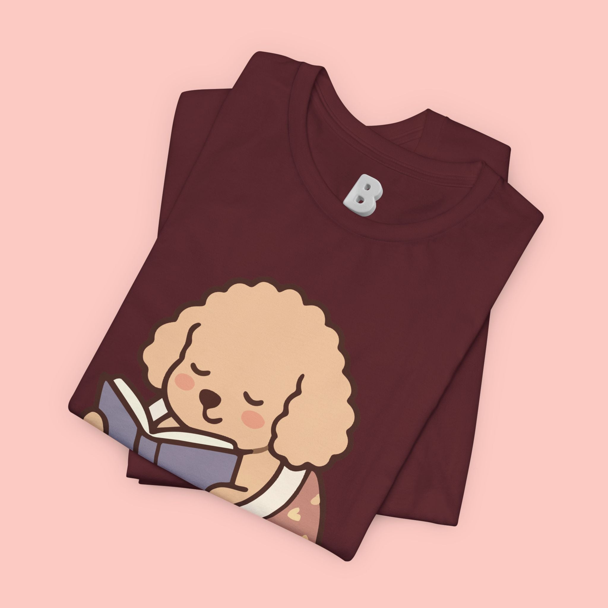 Paw Prints On My Soul T‑Shirt — Cute Reading Puppy Graphic Tee