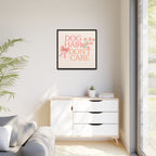 Dog Hair Don’t Care Framed Canvas Print