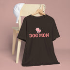 Dog Mom T-Shirt — Pink Paw Graphic Tee for Dog Lovers