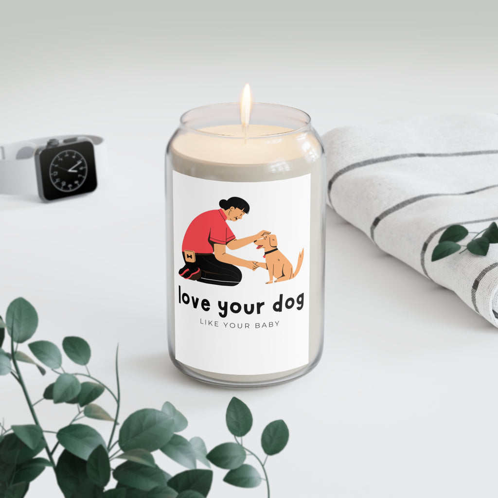 Soy Candle — "Love Your Dog Like Your Baby" Pet Lover Scented Candle (13.75 oz)