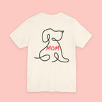 Mom Dog Line Art Tee — Mother's Day Pet Mom T‑Shirt