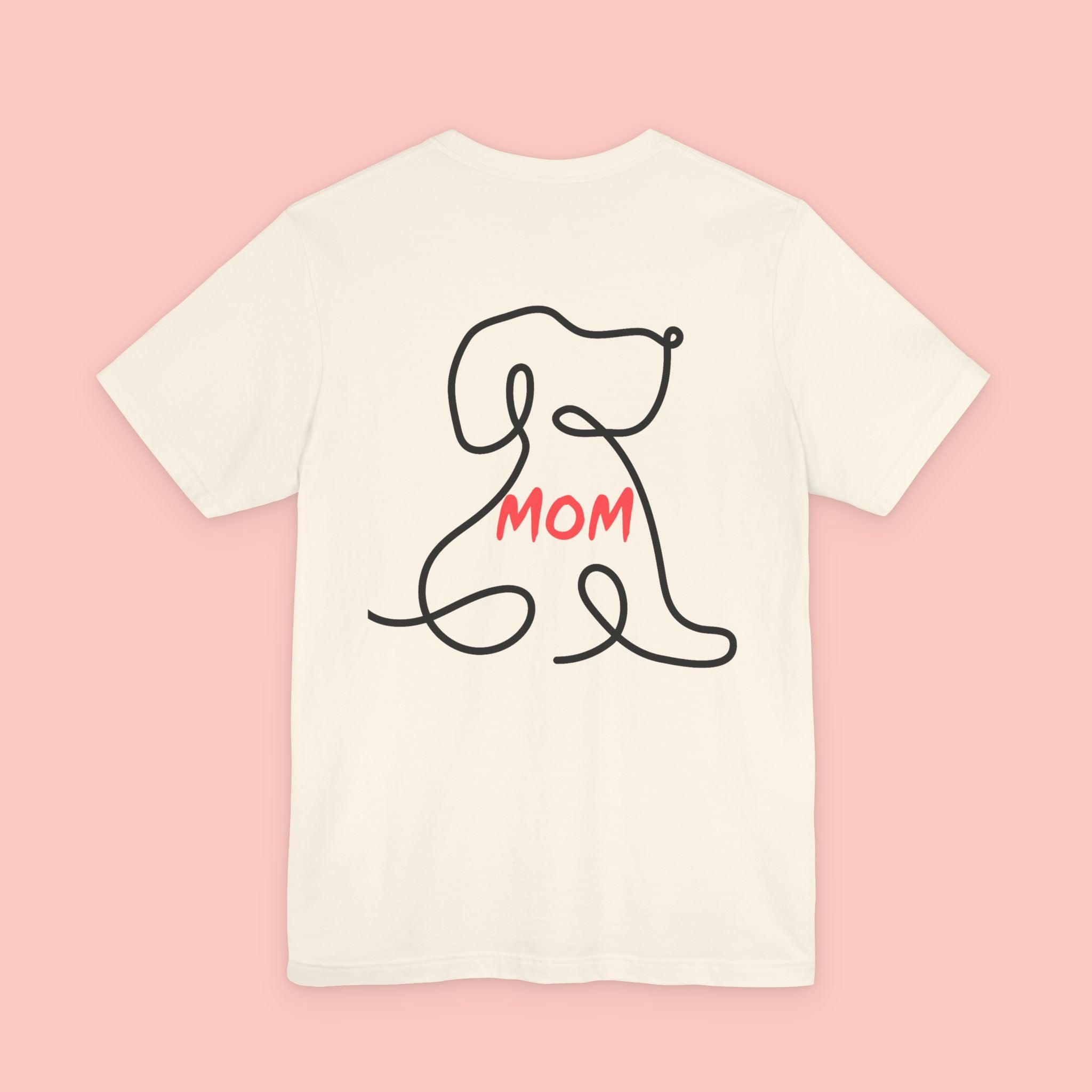 Mom Dog Line Art Tee — Mother's Day Pet Mom T‑Shirt