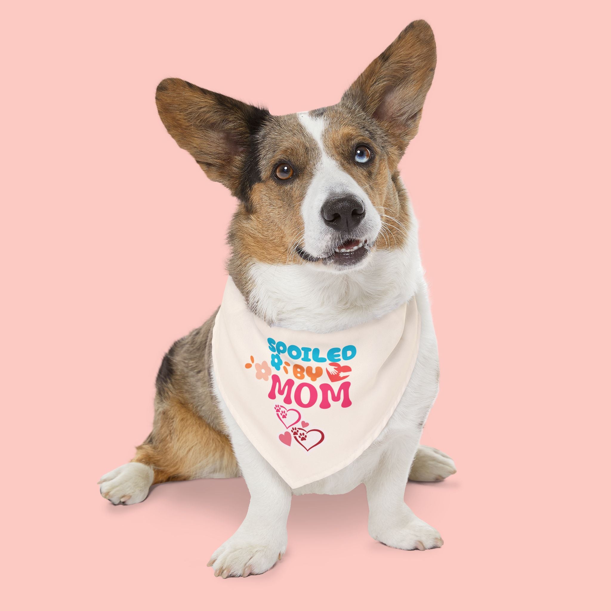 Spoiled by Mom Pet Bandana Collar — Cute Dog & Cat Accessory for Pet Moms
