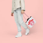 Proud Dog Mom Canvas Tote Bag – Pink Paw Heart Dog Mom Gift