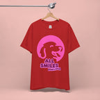 All Smiles Mom's Rules T-Shirt — Cute Pink Dog Graphic Tee for Moms & Pet Lovers