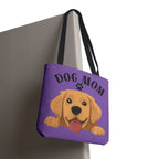 Dog Mom Tote Bag — Cute Golden Retriever Paw Print All-Over-Print Tote