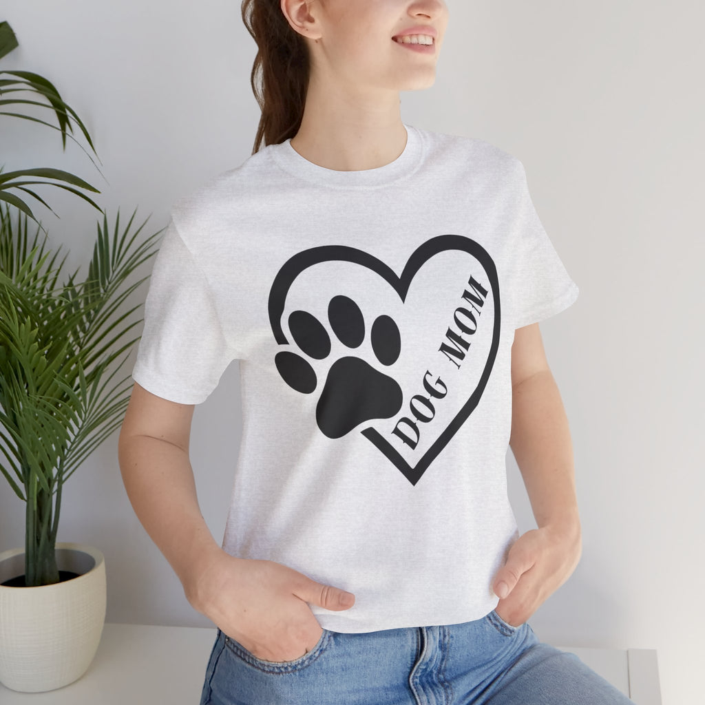 Dog Mom Heart Paw T-Shirt