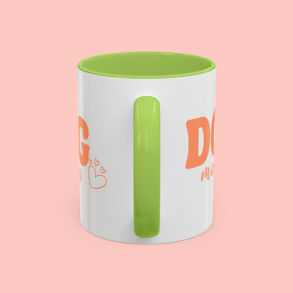 Dog Mama Coffee Mug — Cute Heart Accent Ceramic Mug (11/15 oz)
