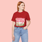 Proud Dog Mom Tee – Floral Retro Heart Design