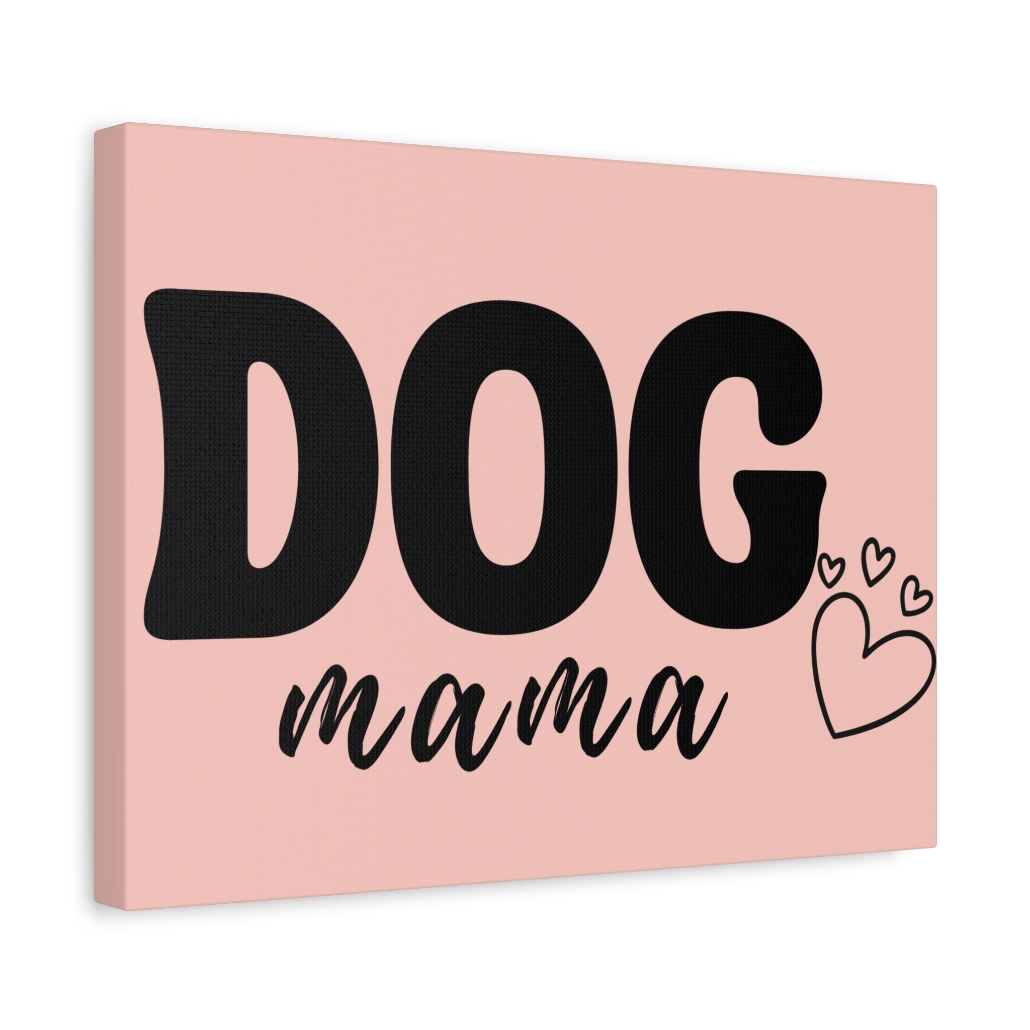 Dog Mama Pink Canvas Wall Art — Heart Pet Mom Decor