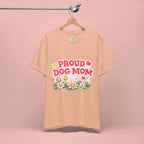 Proud Dog Mom Tee – Floral Retro Heart Design