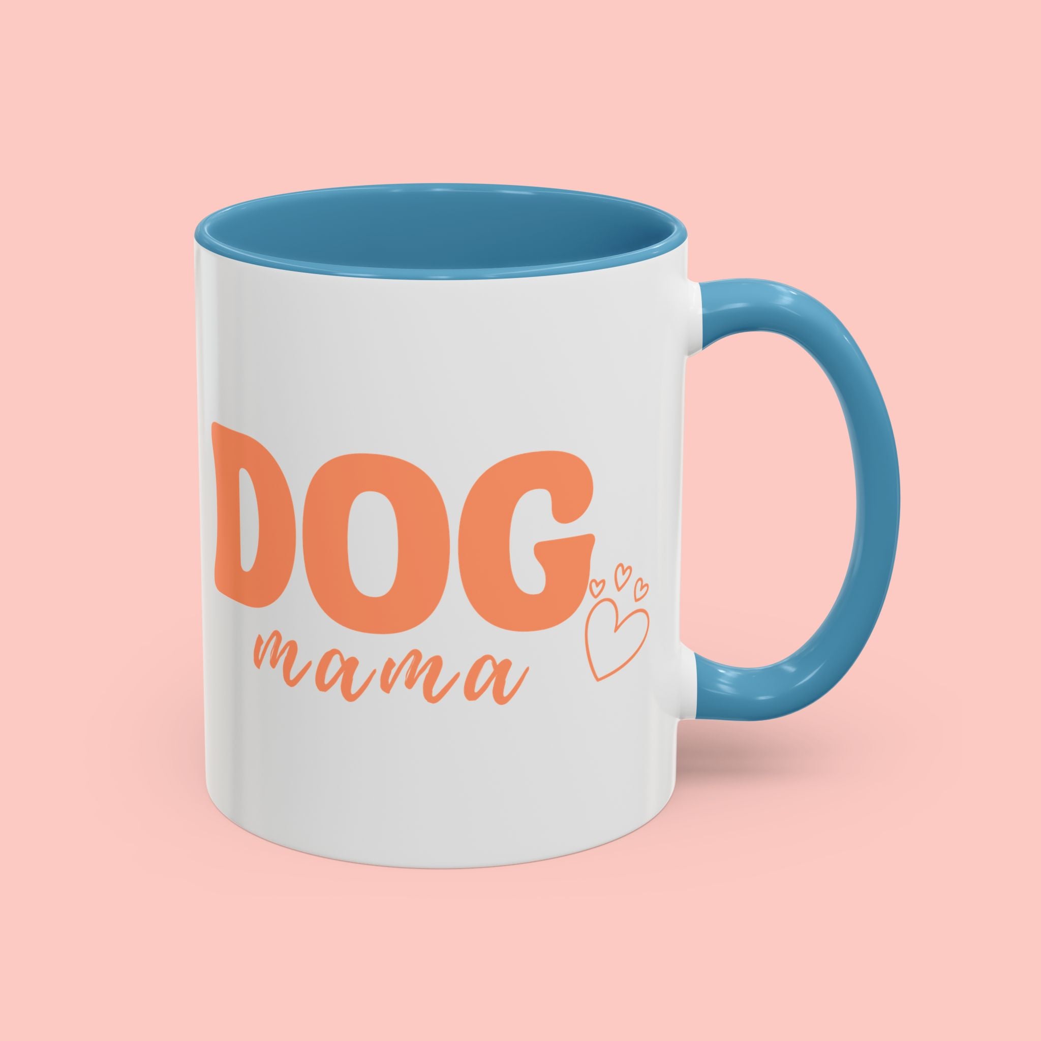 Dog Mama Coffee Mug — Cute Heart Accent Ceramic Mug (11/15 oz)
