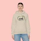 Dog Mom Heart Hoodie – "Love Proud Dog Mom" Paw Print Sweatshirt
