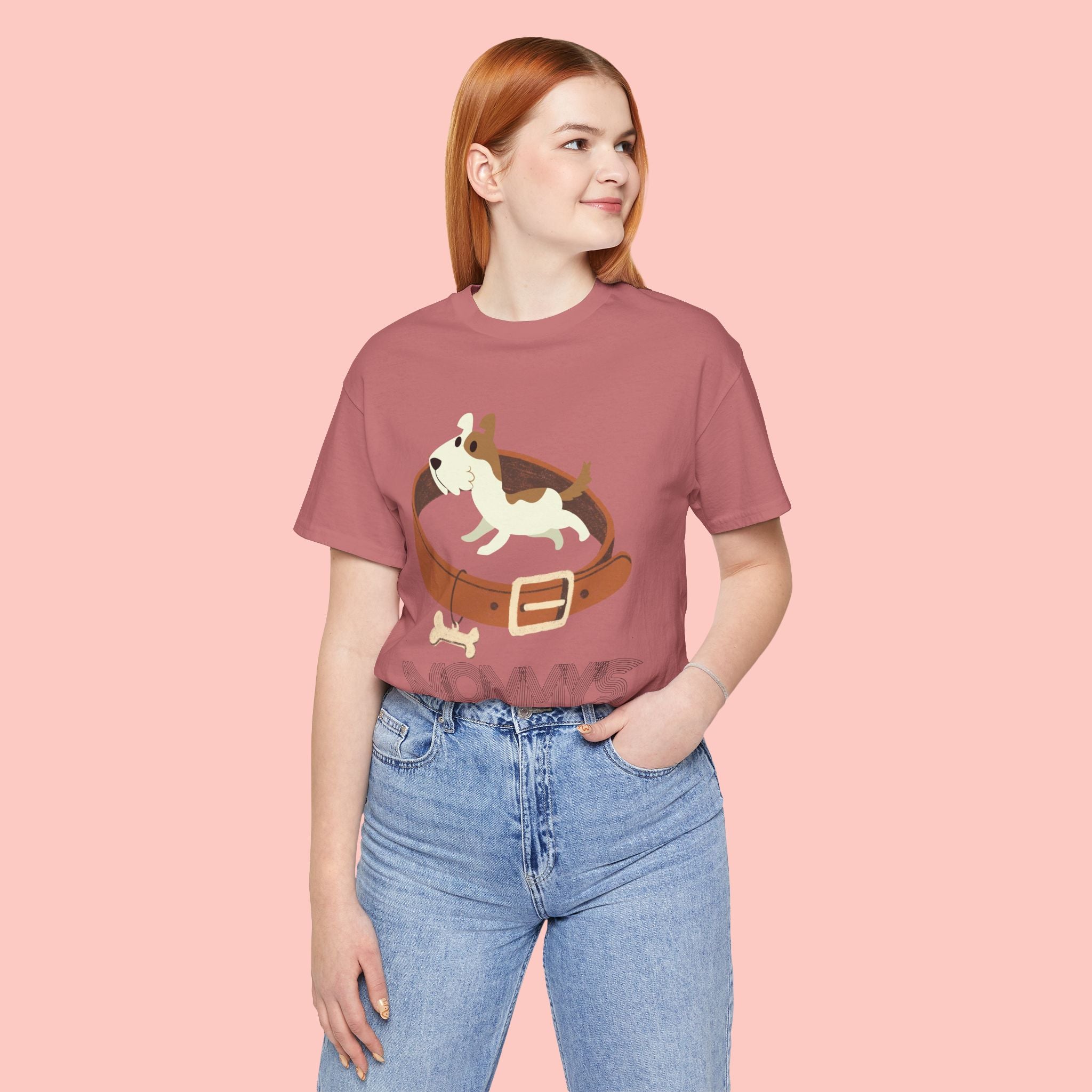 Mommy's Dog T-Shirt – Cute Puppy & Collar Graphic Tee for Dog Moms