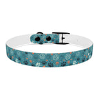 Paw Print Dog Collar — Teal Patterned Pet Collar for Small & Medium Dogs