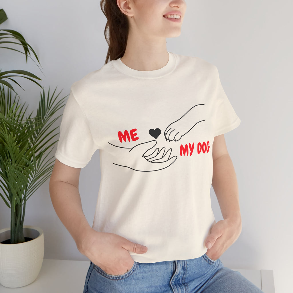 T-Shirt — "Me  My Dog" Minimalist Paw & Hand Illustration