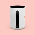 Dog Mom Club Accent Coffee Mug – Colorful Paw Print 11/15oz