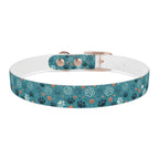 Paw Print Dog Collar — Teal Patterned Pet Collar for Small & Medium Dogs