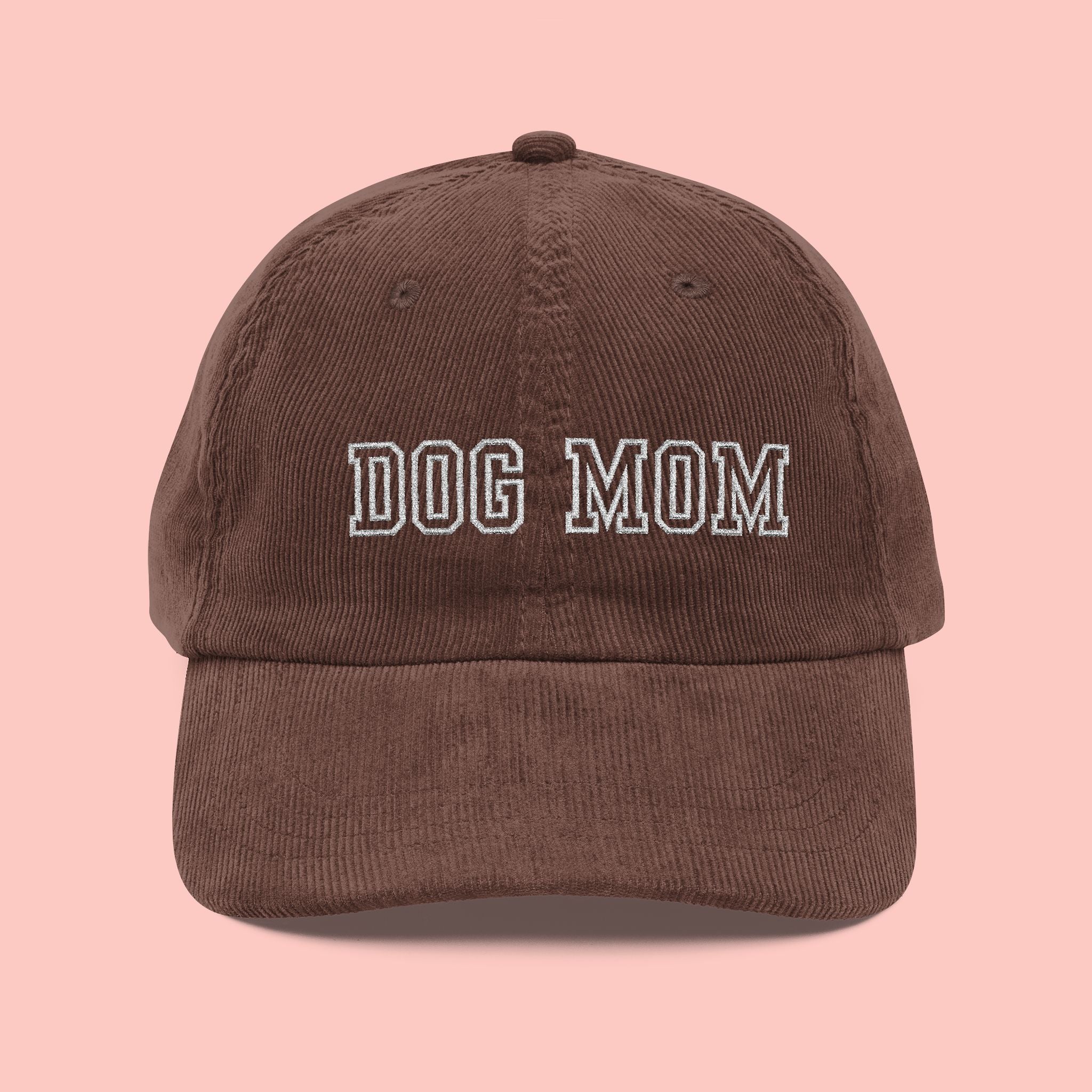Dog Mom Corduroy Cap — Vintage Embroidered Baseball Hat