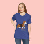 Dog Mom T‑Shirt — Cute Basset Hound I Love My Dog Mom Tee