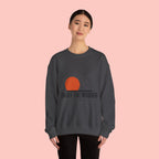 Enjoy the Morning Dog Crewneck Sweatshirt — Sunrise Labrador Graphic