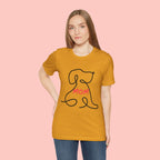 Mom Dog T-Shirt — Minimal Line Art Puppy Tee for Dog Moms, Mother's Day Gift