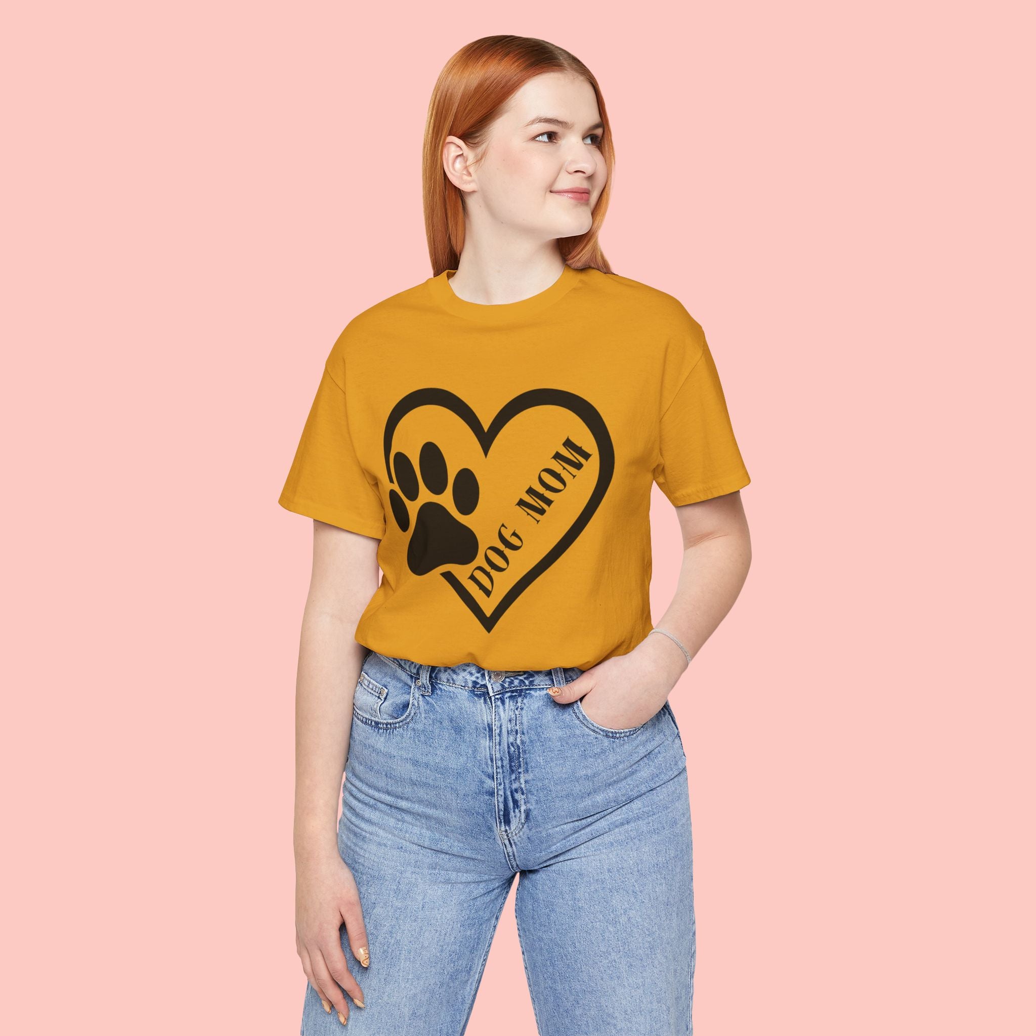 Dog Mom Heart Paw T-Shirt
