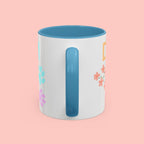 Dog Mom Club Accent Coffee Mug – Colorful Paw Print 11/15oz