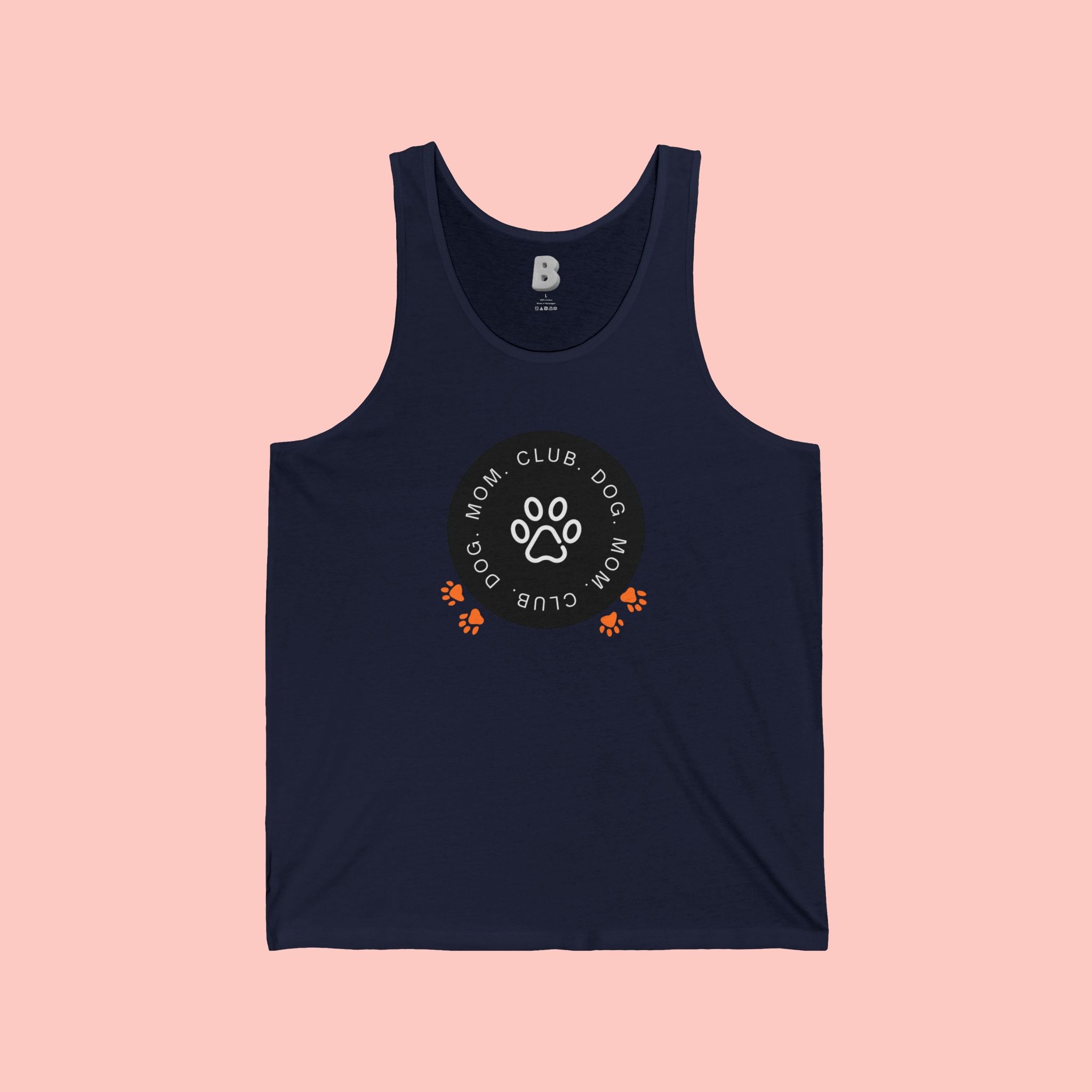 Dog Mom Club Tank Top — Paw Print Graphic Women’s Pet Lover Shirt