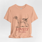 Lovely Dog Mom T-Shirt — Vintage Sketch Dog Graphic Tee