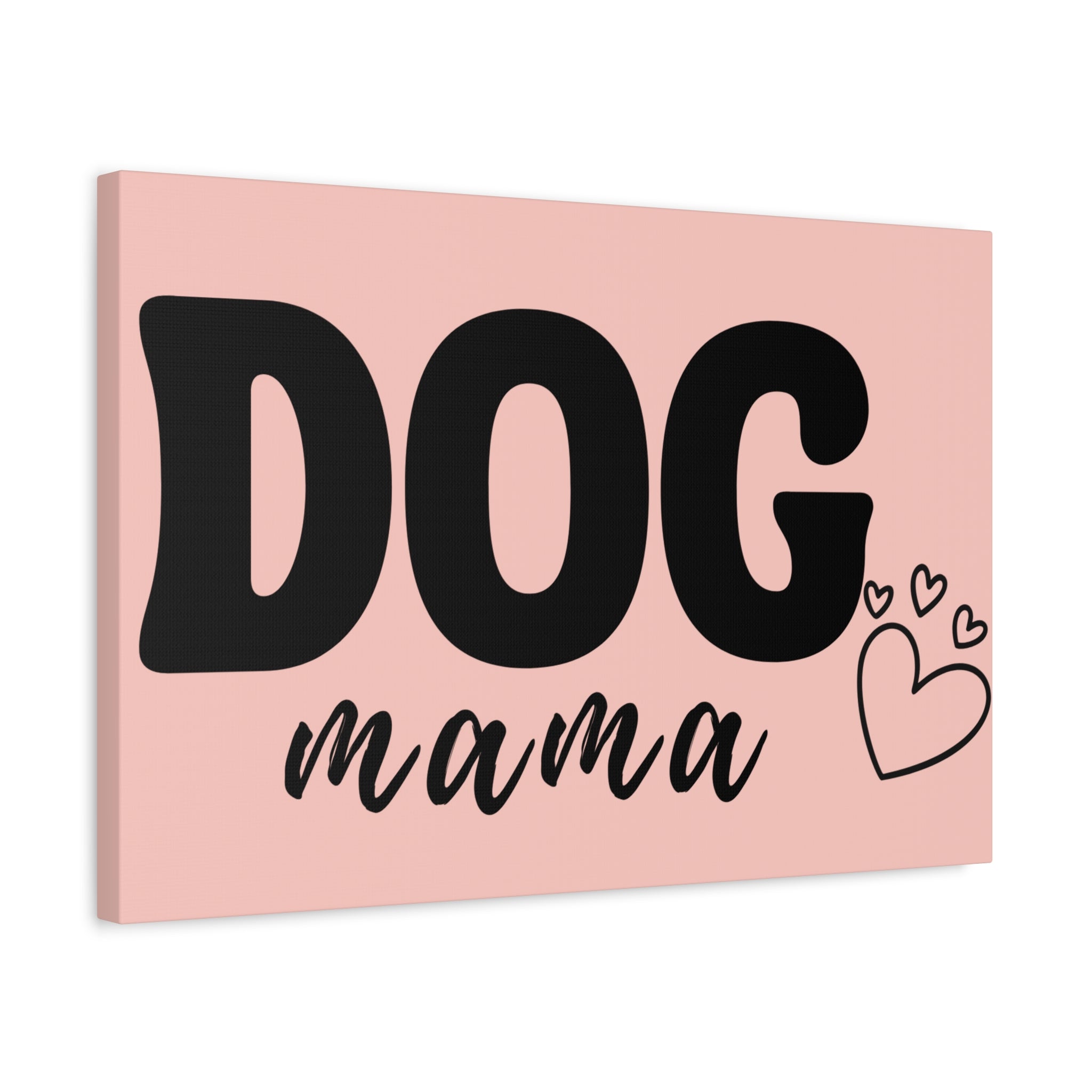 Dog Mama Pink Canvas Wall Art — Heart Pet Mom Decor
