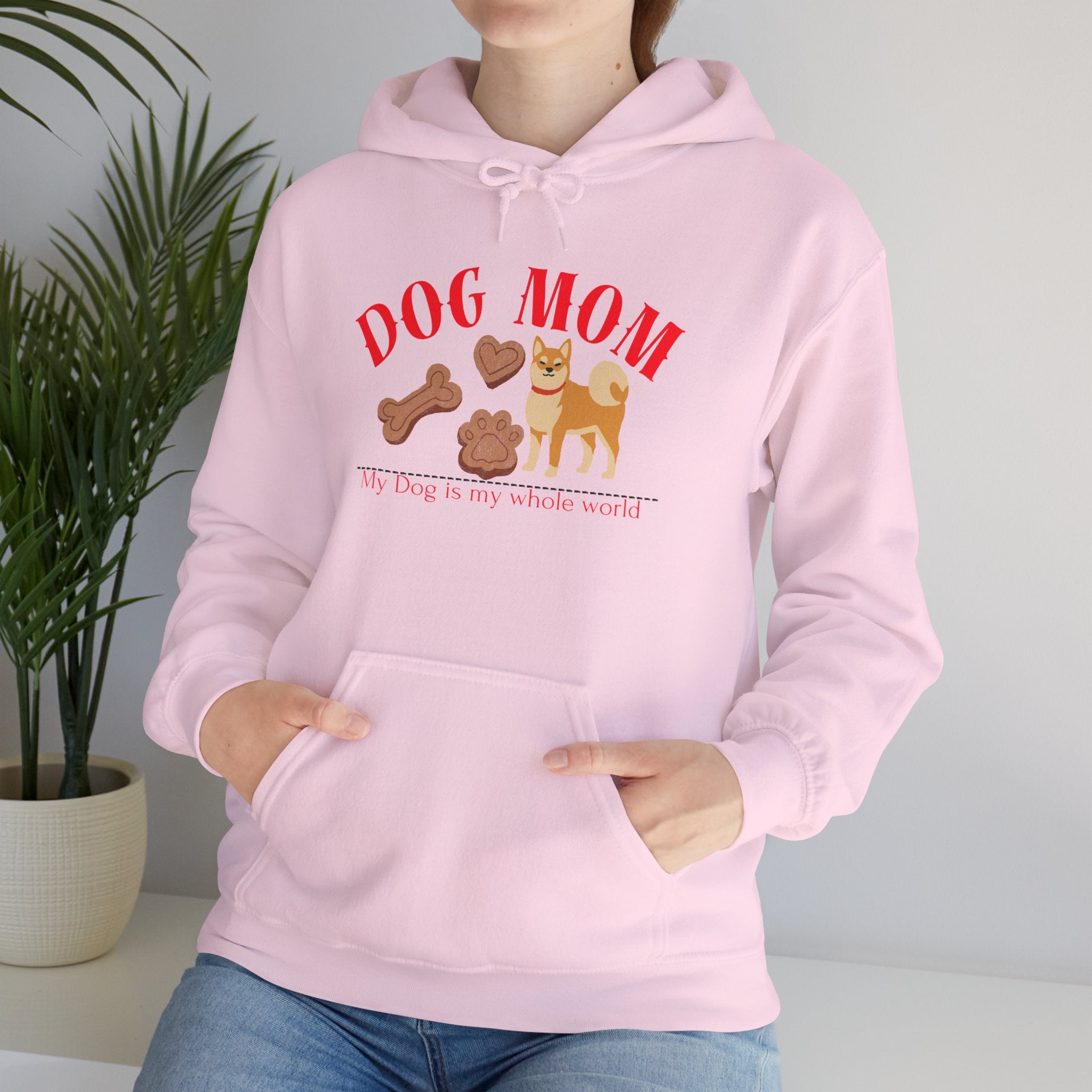 Dog Mom Hoodie – Cute Dog Paw & Bone Graphic Sweatshirt