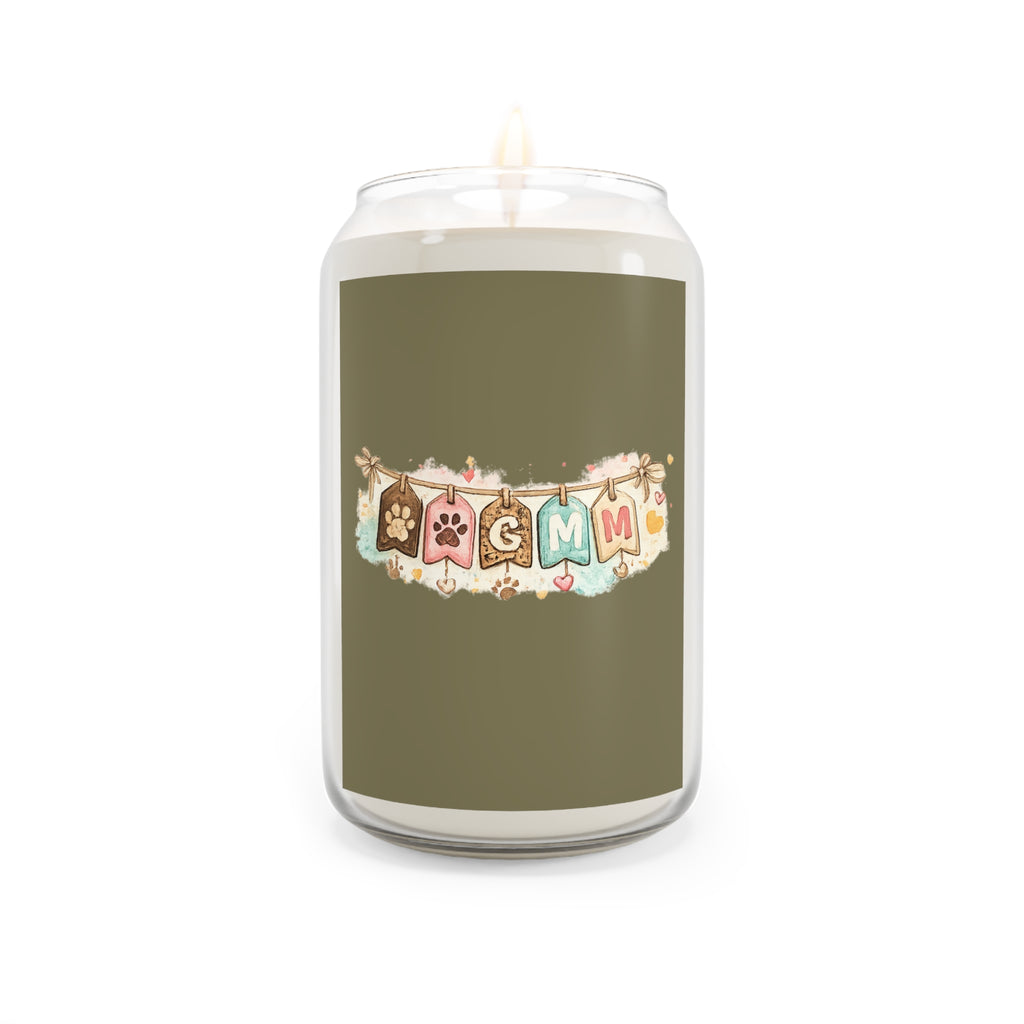 Grandma Pet Lover Soy Candle — 13.75oz Scented Candle (G M M Paw Design)