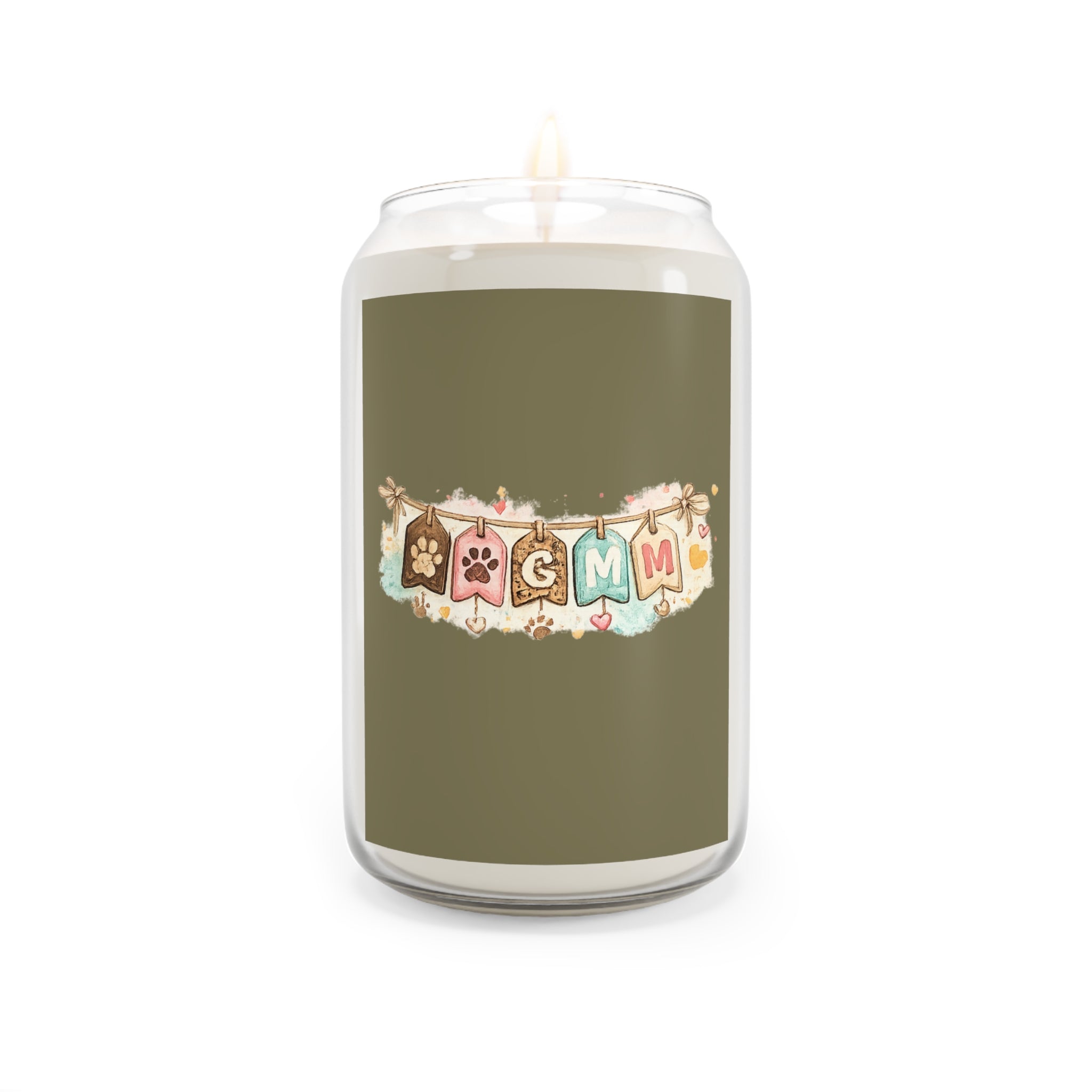 Grandma Pet Lover Soy Candle — 13.75oz Scented Candle (G M M Paw Design)