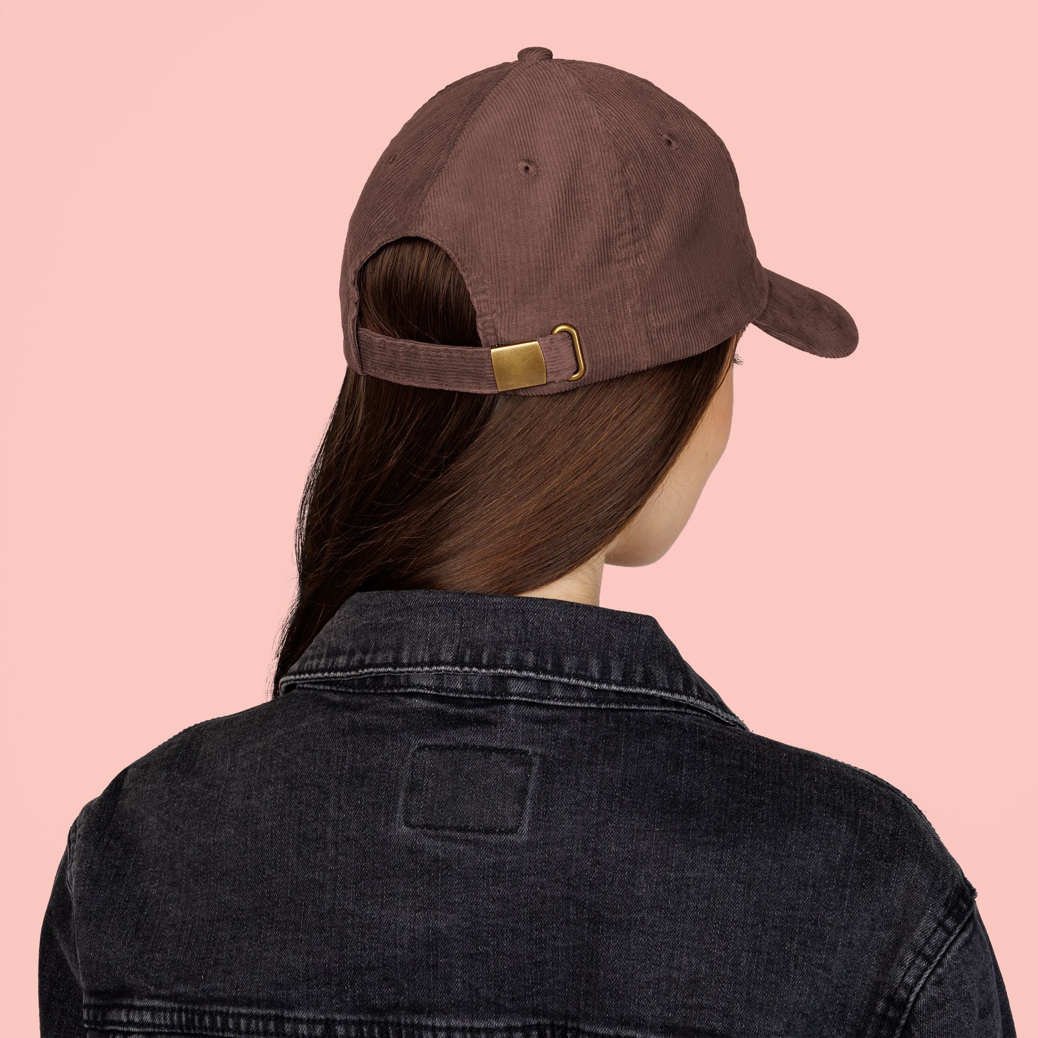 Dog Mom Corduroy Cap — Embroidered Vintage Floral Baseball Hat
