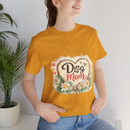 Dog Mom T-Shirt – Floral Paw Heart Graphic Tee