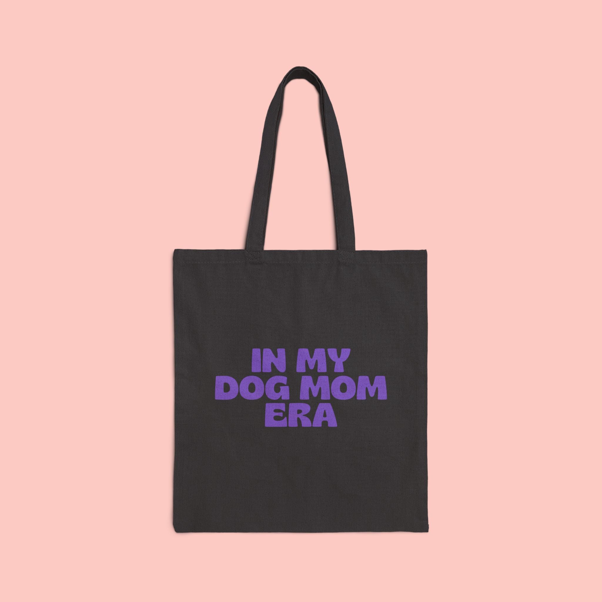 Dog Mom Tote Bag — "In My Dog Mom Era" Canvas Grocery & Everyday Tote