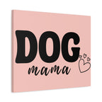 Dog Mama Pink Canvas Wall Art — Heart Pet Mom Decor