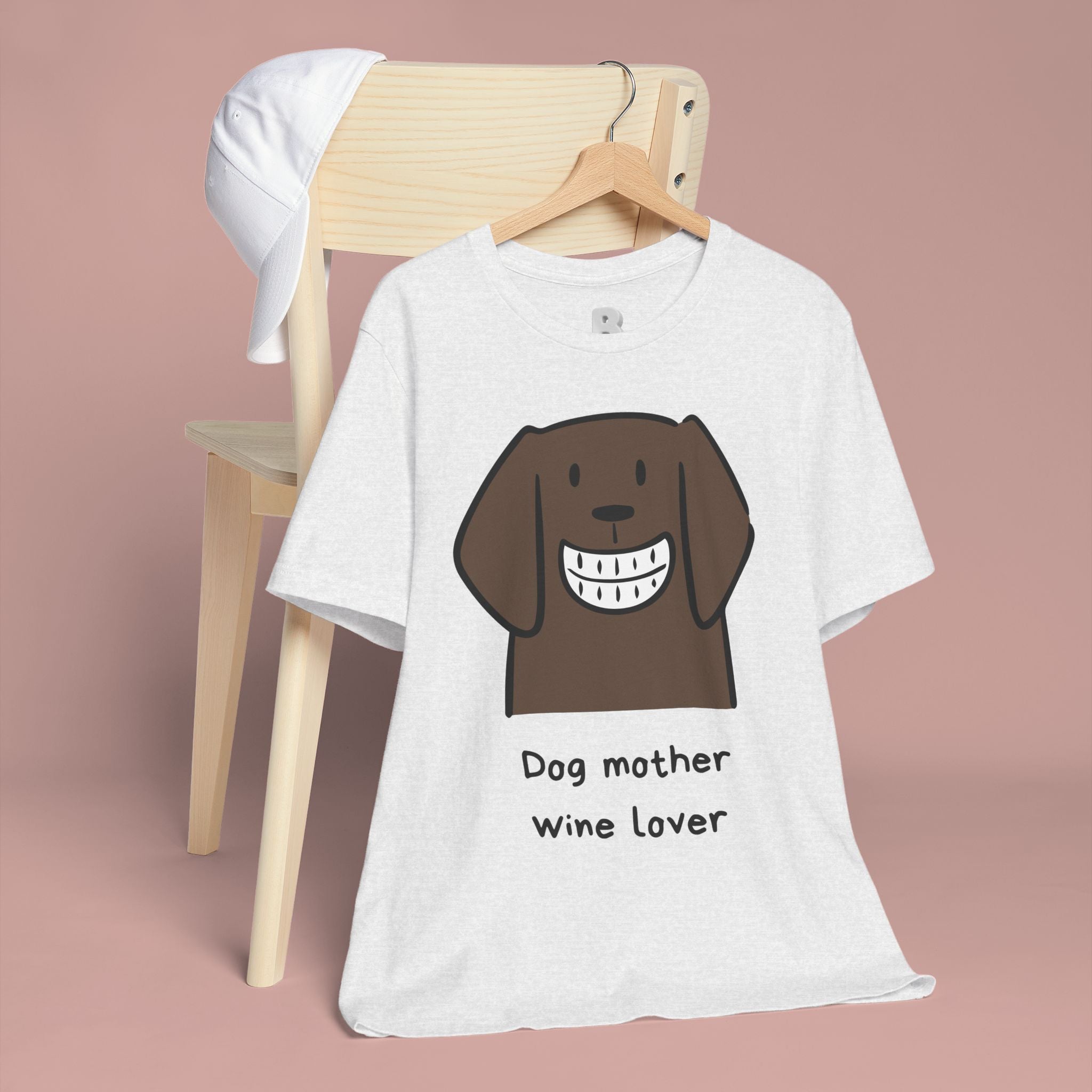 Dog Mother Wine Lover T-Shirt — Cute Cartoon Dog Graphic Tee