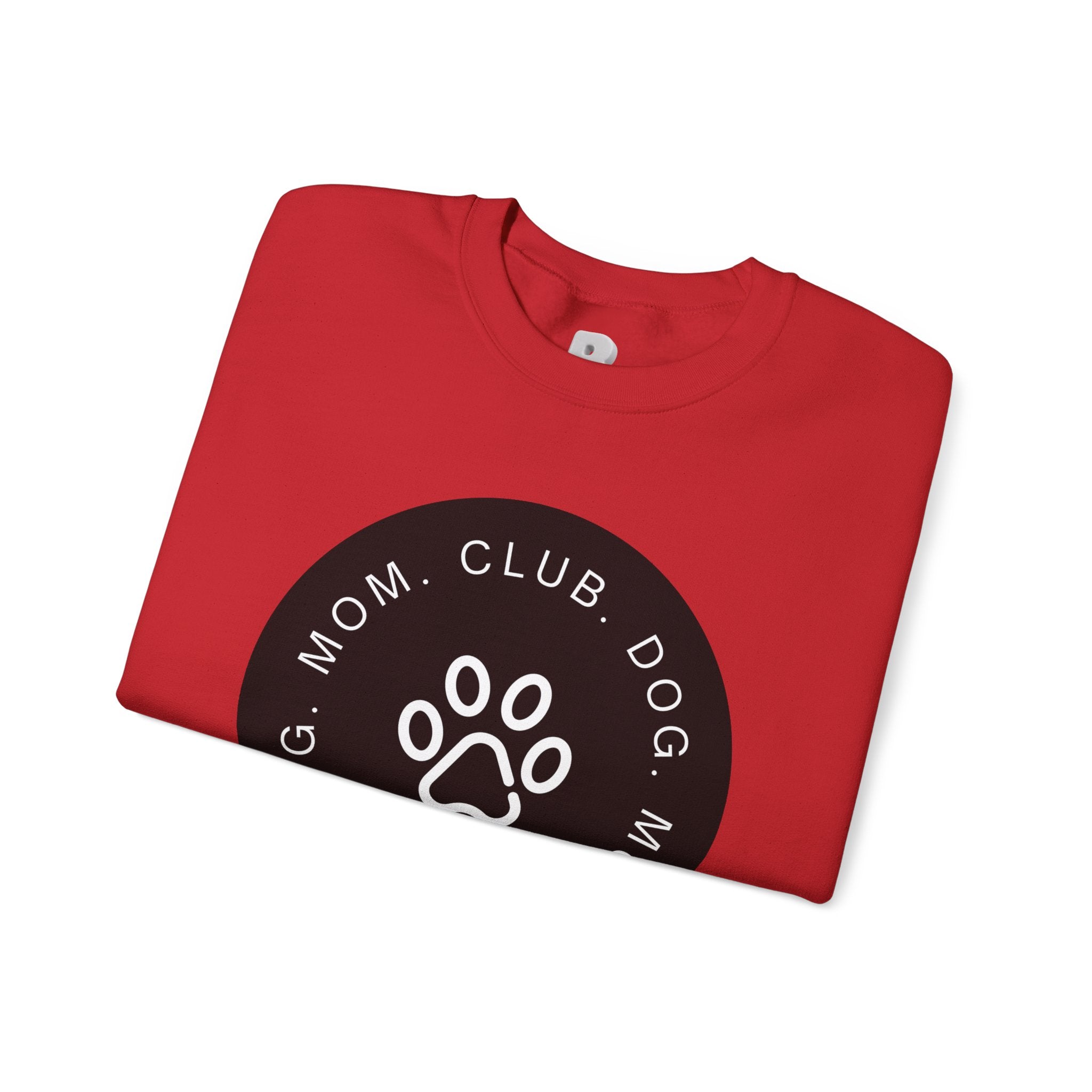 Dog Mom Club Crewneck Sweatshirt — Paw Print Graphic Pullover for Pet Moms